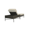 Picture of Sun lounger, elisir, aluminium bronze, rattan bronze carbon, with 2 cushions champagne, (b&s) 76.2x203.2x39.5cm