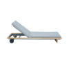 Picture of Sunlounger, maui, teak natural, aluminium grey metallic, with 2 cushions slate (s&b) 209.3x86.2x33.5cm