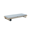 Picture of Sunlounger, maui, teak natural, aluminium grey metallic, with 2 cushions slate (s&b) 209.3x86.2x33.5cm