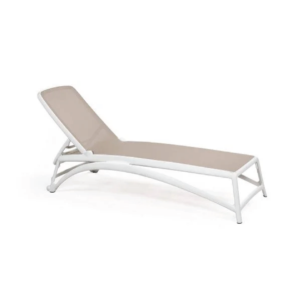 Picture of Sunlounger, atlantico, polypropylene, white, 204x70 cm