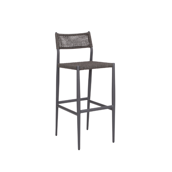 Picture of Stool, mood, aluminium anthracite, rattan lava mix 42x51x106cm