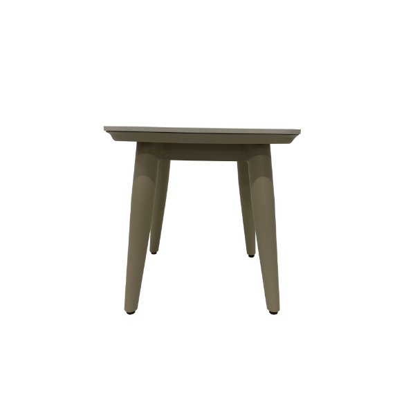 Picture of Side table, bonnie, aluminium dark taupe, with ceramic top cream, 39x39x40cm