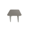 Picture of Side table, bonnie, aluminium white, with ceramic top light grey, 39x39x40cm