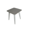 Picture of Side table, bonnie, aluminium white, with ceramic top light grey, 39x39x40cm