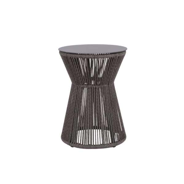 Picture of Side table, vega, aluminium anthracite, rattan lava mix, 43x43x56cm