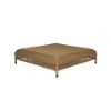 Picture of Coffee table, ibiza, aluminium caramel, rattan camel, 114x114x30cm
