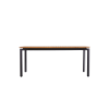 Picture of Dining table, bora, aluminium black matt, teak natural, 100x180x76cm