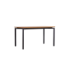 Picture of Dining table, bora, aluminium black matt, teak natural, 80x140x76cm
