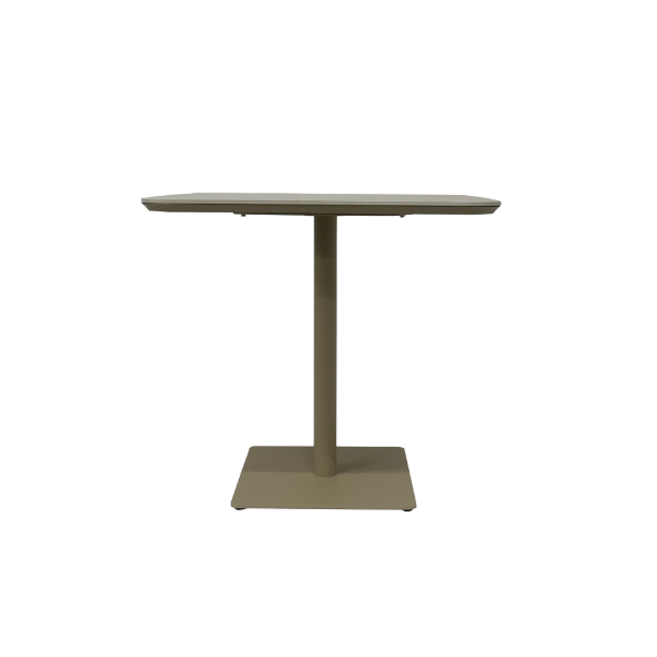 Picture of Bar table, bonnie, aluminium dark taupe, with ceramic top cream, 79x79x75cm