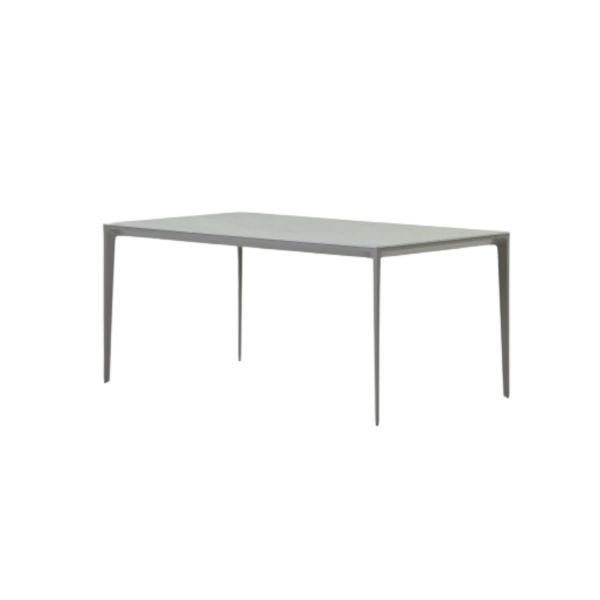 Picture of Dining table square, pixel, aluminium sand, with ceramic table top, 90x160x73cm