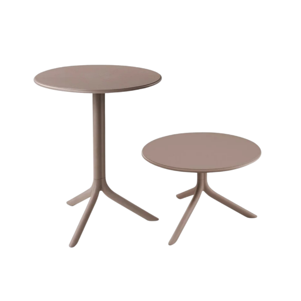 Picture of Table, spritz, polypropylene, tortora, 76, 5/40 cm ø 60, 5 cm