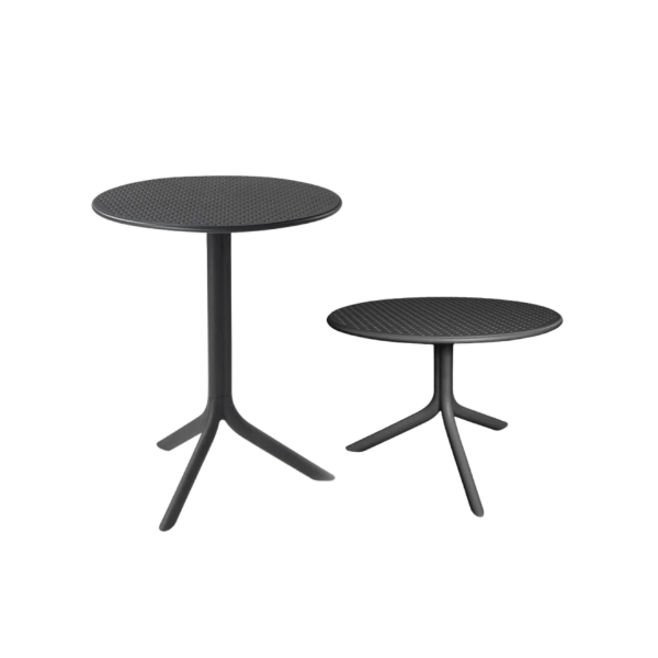 Picture of Table, step, polypropylene, anthracite, 76, 5/40 cm ø 60, 5 cm