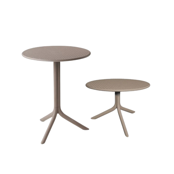 Picture of Table, step, polypropylene, tortora, 76, 5/40 cm ø 60, 5 cm