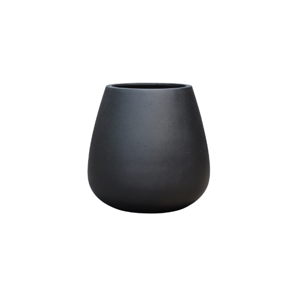 Picture of Pot, lotus bud, concrete surface, charcoal color, d.84x82