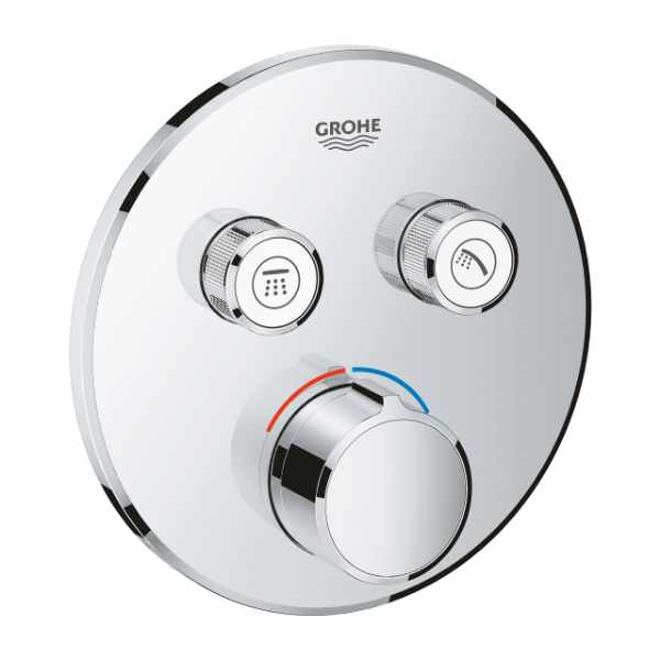 Picture of Concealed mixer 29145000 smartcontrol, grohe, round, with 2 valves, chrome