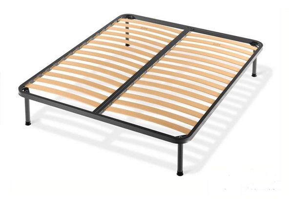 Picture of Slate base, double bed, metal, with legs, 180x200 cm