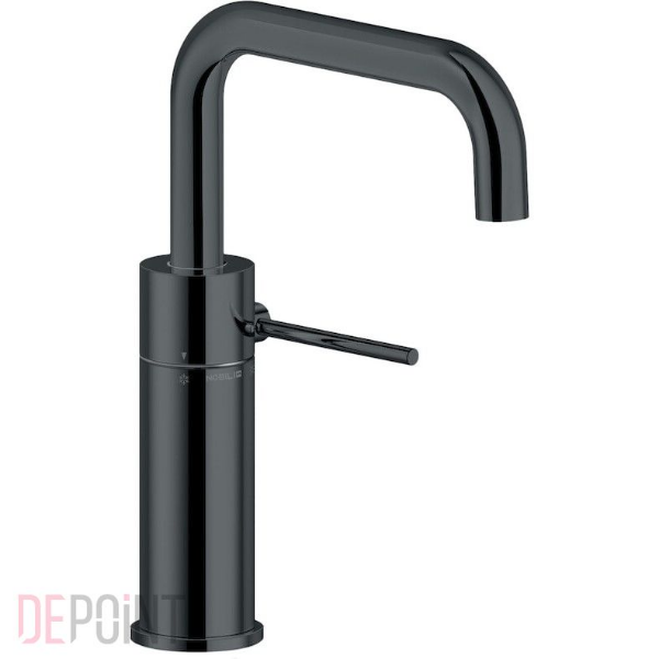 Picture of Single lever basin mixer ve125118/2flp velis, nobili, energy saving system, diamond smoke pvd