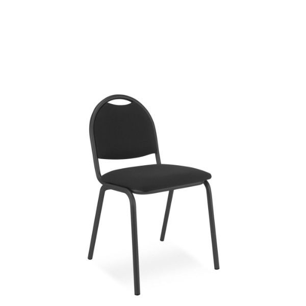 Picture of Chair arioso, nowy styl, folding, faux leather, 4 legs epoxy coated, black