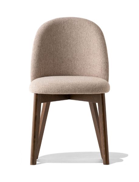 Picture of Chair cb1994 tuka, connubia, dimensions 46x57x81cm, smoke wood frame, upholstered taupe cros fabric (p12/sla)
