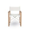 Picture of Chair with armrest, alor, teak natural, white, 58.5x59.8x84.15cm