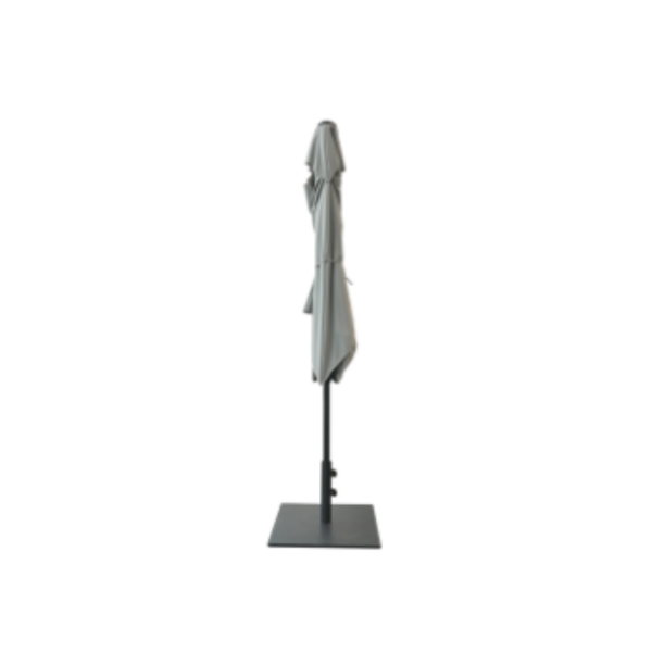 Picture of Umbrella, centra, aluminium black matt and fabric boulder, with push up system, no flaps, square, dia.2.1x2.1cm