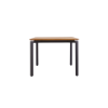 Picture of Dining table, bora, aluminium black matt, teak natural, 100x100x76cm