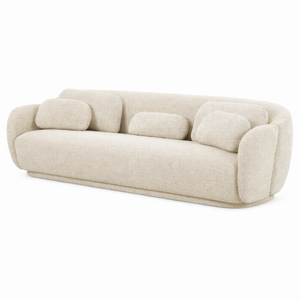 Picture of Sofa 3 seater, misty, cream, with cushion, 229x98x75cm