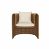 Picture of Armchair, nodi, caramel, 2 cushions champagne, 81x80x81cm 