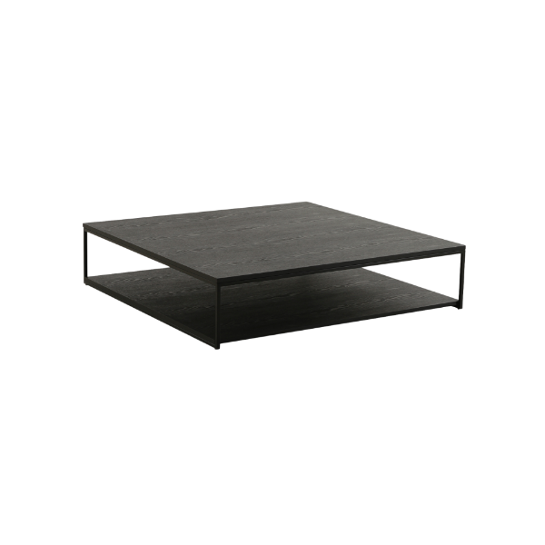 Picture of Coffee table, monti, wood, black matt, 120x120x28cm 