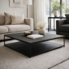 Picture of Coffee table, monti, wood, black matt, 120x120x28cm 