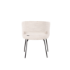 Picture of Chair with armrest, egza,fabric, iron legs, cream, 60x59x75cm 