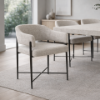 Picture of Chair with armrest, nai, cream and black, 61x54x78cm