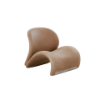 Picture of Lounge chair, ark, leather, marron, 77x82x73cm