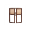 Picture of Chair with armrest, bungalow, wood structure, cushion cream, 62x49x69cm 