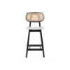 Picture of Counter stool, cleo, wood, black matt base, cushion sand, 44.5x51x100cm
