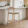Picture of Counter stool, millier, wood, honey, 54x54x99cm