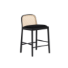 Picture of Counter stool, noa, wood, cushion black, 51x52x88cm