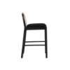 Picture of Counter stool, noa, wood, cushion black, 51x52x88cm