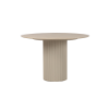 Picture of Dining table round, seyschelle, wood, travertine top, ivory white dia.120xh75 cm