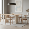 Picture of Dining table, duo, ash veneer, beige, 140x80x75cm