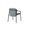 Picture of Chair with armrest, joli, metal bronze frame, fabric, blue sage 