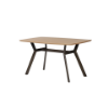 Picture of Dining table, nico, ash veneer natural, metal bronze legs, 140x80x75cm 