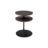Picture of Coffee table, tube, wood top, deep grey, black base, dia.38x50cm