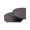 Picture of Coffee table, tube, wood top, deep grey, black base, dia.38x50cm