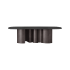 Picture of Dining table, elana, top ceramic,black, iron frame, two-toned grey, 260x120x76cm