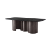 Picture of Dining table, elana, top ceramic,black, iron frame, two-toned grey, 260x120x76cm