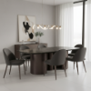 Picture of Dining table, elana, top ceramic,black, iron frame, two-toned grey, 260x120x76cm