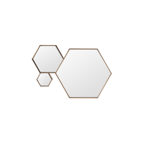 Picture of Wall mirror, infinity, steel, 99x65x4 cm