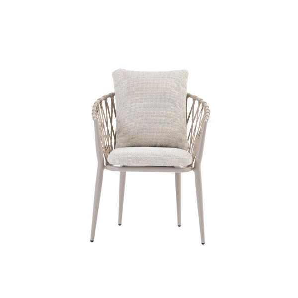 Picture of Chair with armrest, amaya alu, sand, 55x65x80cm 
