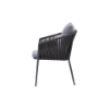 Picture of Chair with armrest, plinto alu, midnight, 58x65x80cm 